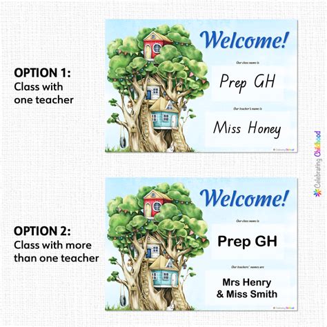 Free Classroom Welcome Sign EDITABLE - Celebrating Childhood