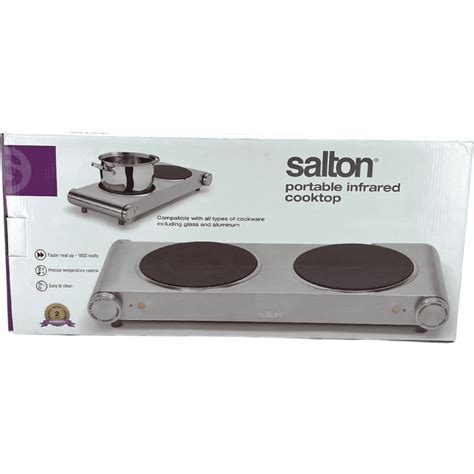 Salton Portable Double Infrared Cooktop Canadawide Liquidations