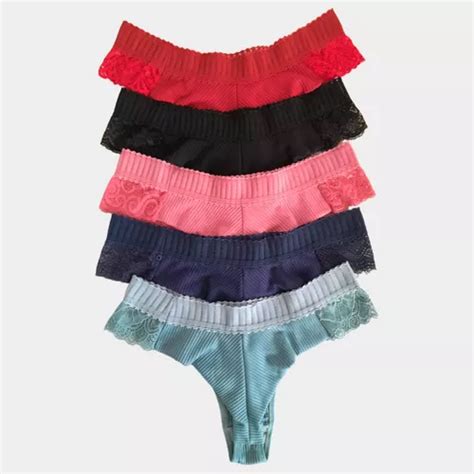 Kit 2 Calcinhas Fio Duplo Malha Canelada Lingerie Sexy MercadoLivre