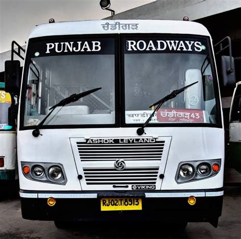 Punjab Roadways Bus Ashok Leyland Black 13 India Buses