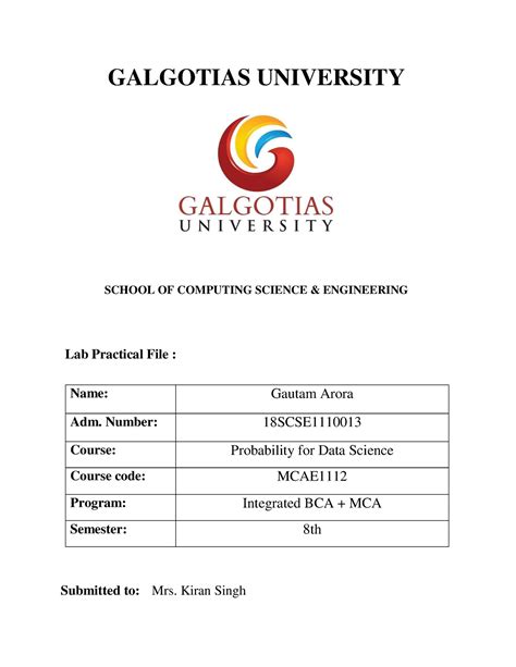 Pds Lab File Rithik Galgotias University School Of Computing