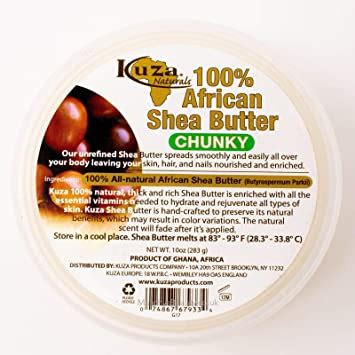 Kuza African Shea Butter Yellow Chunky 10oz - Sherrys