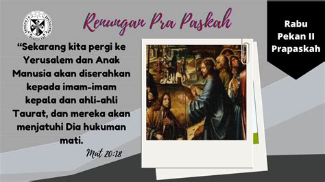 Renungan Harian Hari Ke Rabu Pekan Kedua Prapaskah Dominikan Awam