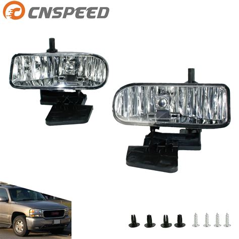 Cnspeed Fog Light For Gmc Suburban Yukon 2000 2004 Sierra 1999 2002 Clear Smoke Lens Bumper Fog