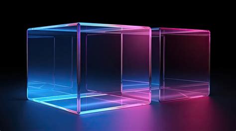 Premium Photo | A series of cubes with different colors of rainbow colors.