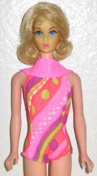 1971 Mattel 1160 Barbie Doll Tnt Bend Legs Blonde Flip Hair Cent Eyes