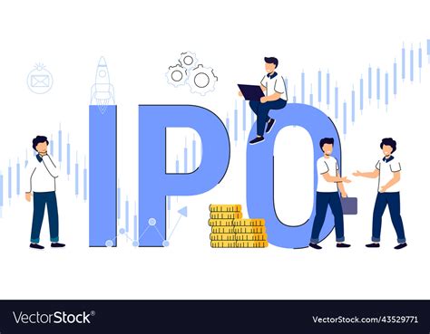 Ipo Initial Public Offering Money Investment Vector Image