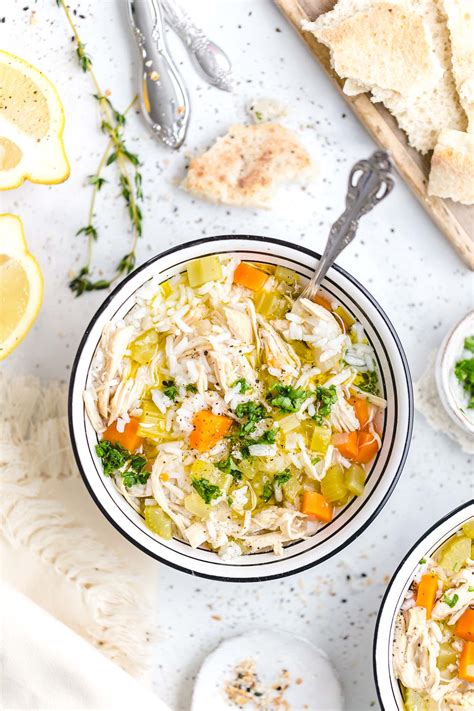 Slow Cooker Chicken And Rice Soup Andie Mitchell