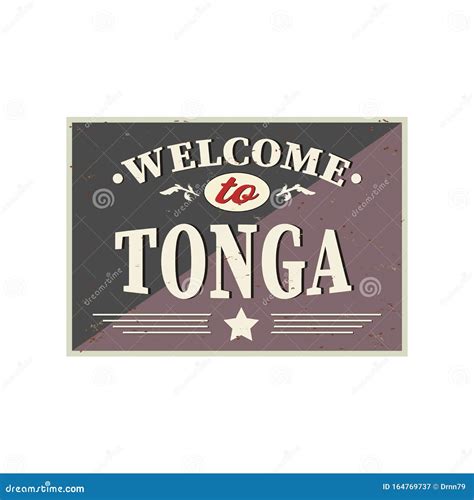 Welcome To Tonga Word Text With Creative Font Design Vector