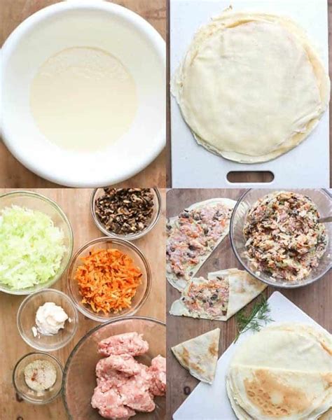 Savory Crepes With Meat Mushroom Veggie Filling Video Valentinas