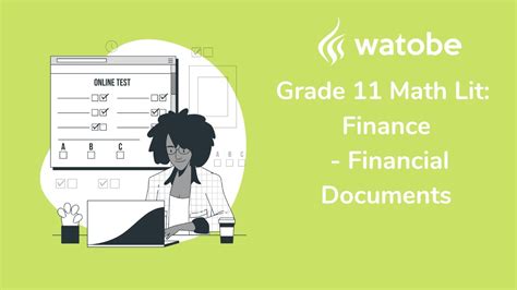 Grade 11 Finance Math Literacy Financial Documents Youtube