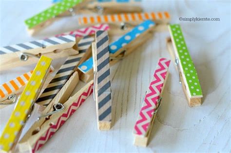 Easy Peasy Washi Tape Clothespins Clothes Pins