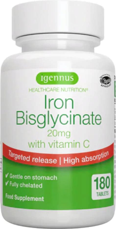 Iron Bisglycinate Tablets 180 Tablets Igennus VitalAbo Online Shop