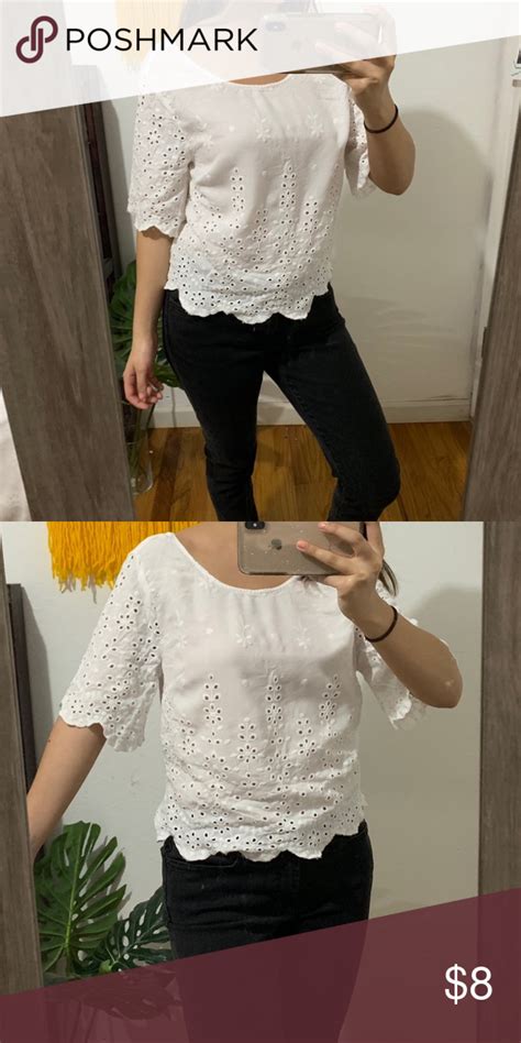 White Top White Lace Top Only Worn Once Great Condition Just Not My