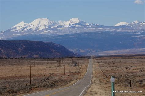 An Iconic Vista of the La Sal Mountains from Colorado - Desk to Dirtbag