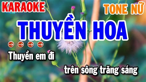 Thuyền Hoa Karaoke Tone Nữ Bm Nhạc Sống Cha Cha Mới Thanh Hải