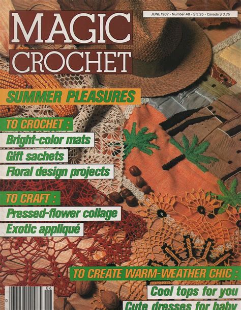 Magic Crochet Magazine June 1987 Crochet Patterns