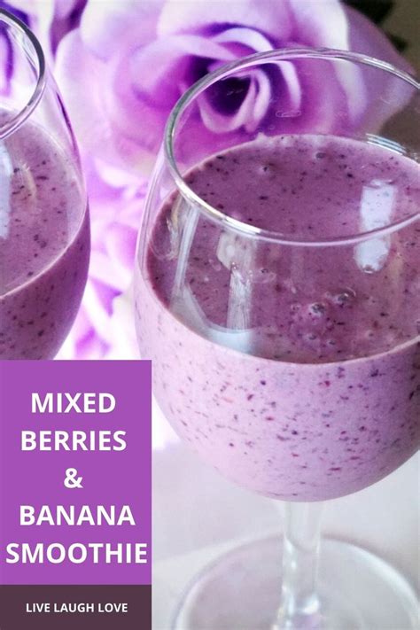 Mixed Berries & Banana Smoothie | Banana smoothie, Banana berry smoothie, Blending smoothies