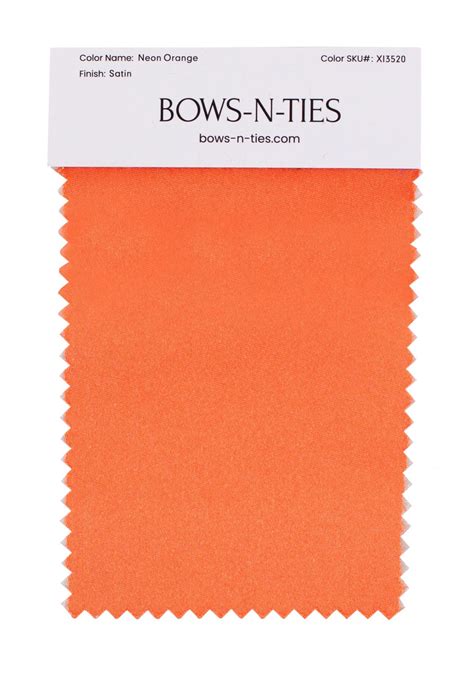 Neon Orange Satin Fabric Swatch Neon Orange Fabric Swatch For Mens