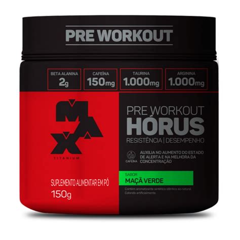 Pre Workout Horus Maçã Verde 150G Max Titanium