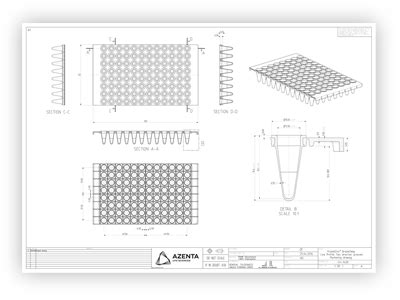 Tech Drawing Framestar Pcr Plate Divisible Low Profile Azenta