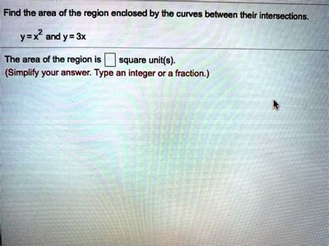 SOLVED Find The Area Of The Region Enclosed By The Curves Between Their