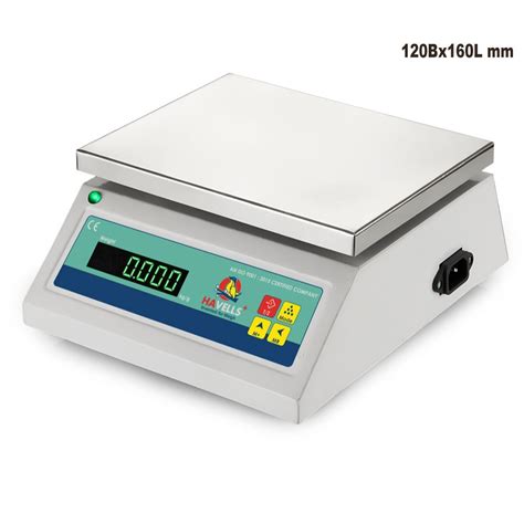 Stainless Steel Table Top Havells Plus Counter Weighing Scale Size