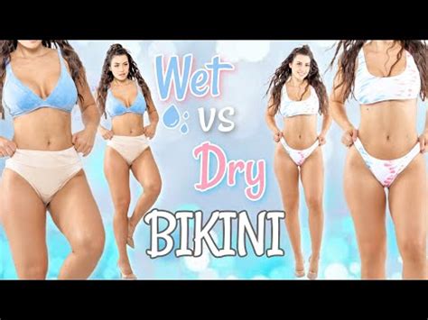 White & Bright BIKINI - WET Vs DRY - Try On Review