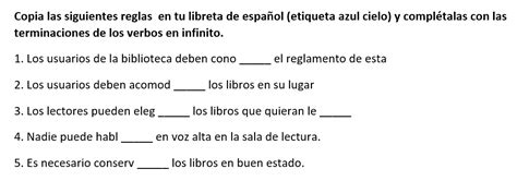 Uso del modo infinitivo del verbo en la elaboración de reglamentos