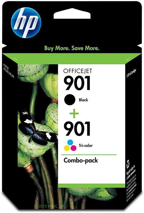 HP 901 | 2 Ink Cartridges | Black, Tri-color | Works with HP OfficeJet ...