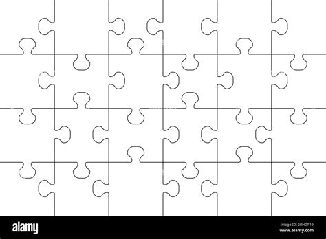 Puzzle Pieces Vector Illustration Isolated On White Background Puzzle