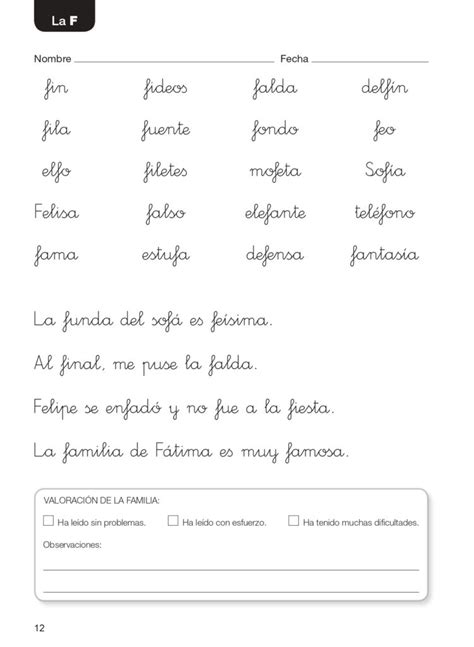 Cartilla De Lectura Para Primero De Primaria Todas Las Letras Dífonos Trabadas