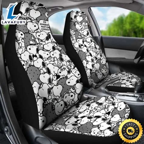 Snoopy Mini Pattern Cartoon Car Seat Covers Universal Fit Lavafury