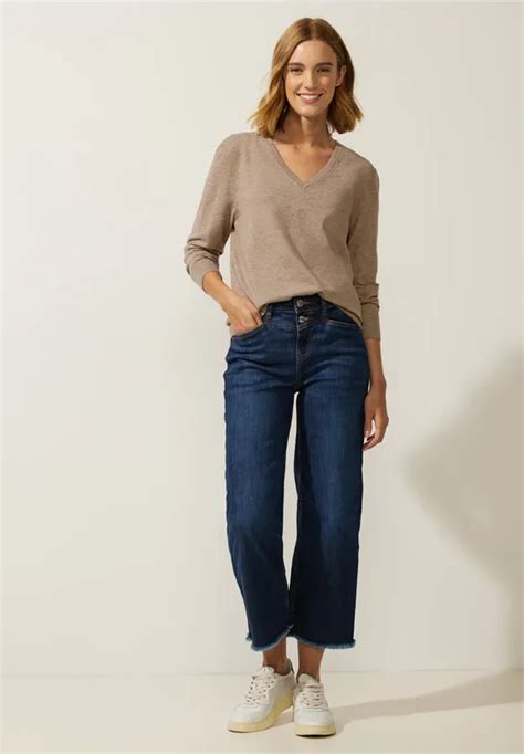 Street One Feinstrick Pullover F R Damen In Beige Street One