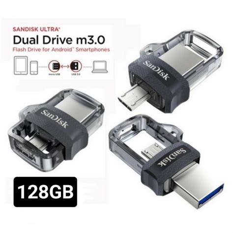 Jual Flashdisk Otg Micro Usb 128gb Sandisk Dual Drive Flash Disk 128 Gb Shopee Indonesia