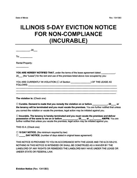 Free Illinois Eviction Notice Forms Pdf And Word Downloads