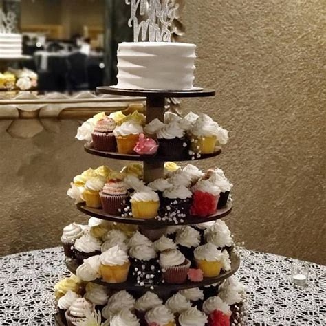 Cupcake Stand 5 Tier Rustic Or Modern Tower Holder 75 Cupcakes 150