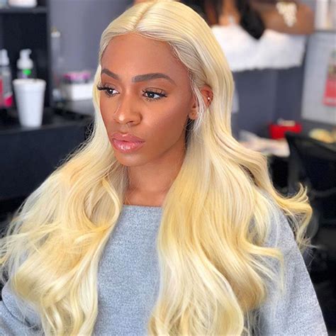 180 Density 13×6 Lace Front Wigs 613 Blonde Brazilian Body Wave Human