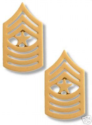 Armed Forces Insignia USMC MARINE CORPS CHEVRON SATIN GOLD SGTMAJ