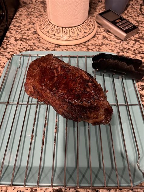 First Attempt At Reverse Searing R Steak