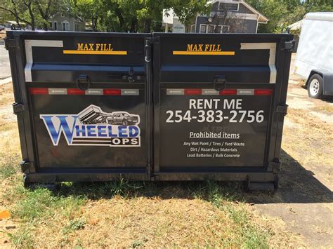 Wheeled Ops dumpster rentals | Copperas Cove TX