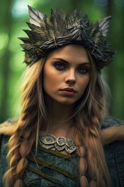 Premium Ai Image A Woman Wearing A Crown