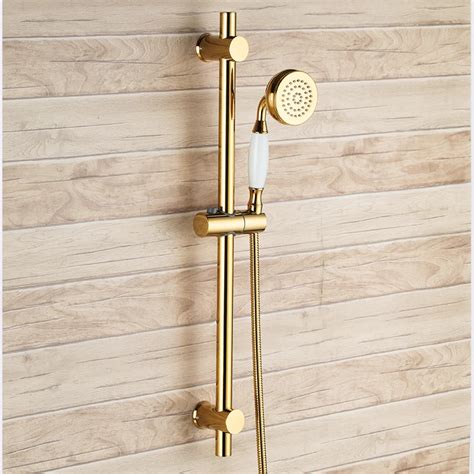 Gold Plated Metal Sus304 Stainless Steel Strong Round Brass Hand Shower