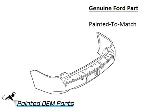 Painted Ford Flex Rear Bumper Cover Genuine Oem