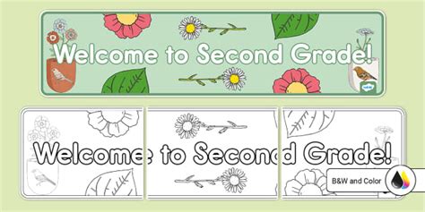 Welcome To Second Grade Banner L Enseignant A Fait