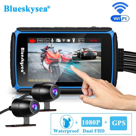 Blueskysea Dv Motosiklet Kamera Tam Dokunmatik Ekran Wifi Gps