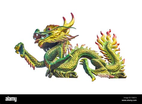 Dragon statue on the Chinese temple roof Stock Photo - Alamy