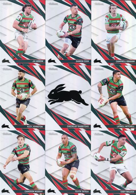 Nrl Traders Pearl Special Team Set South Sydney Rabbitohs Gold