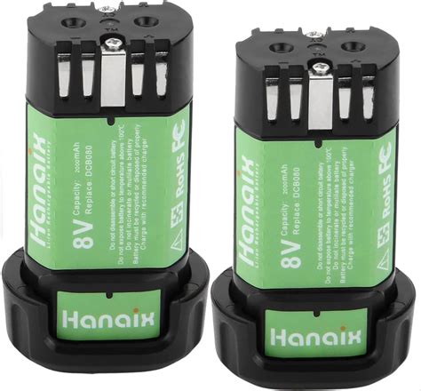 Amazon Hanaix 2Pack 2000mAh 8V MAX Replacement Battery For DEWALT