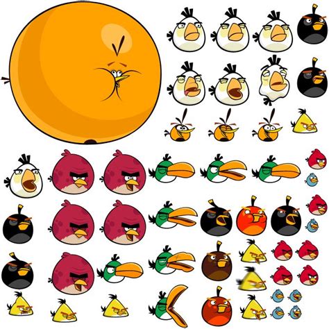 Angry Birds Orange Bird Sprites